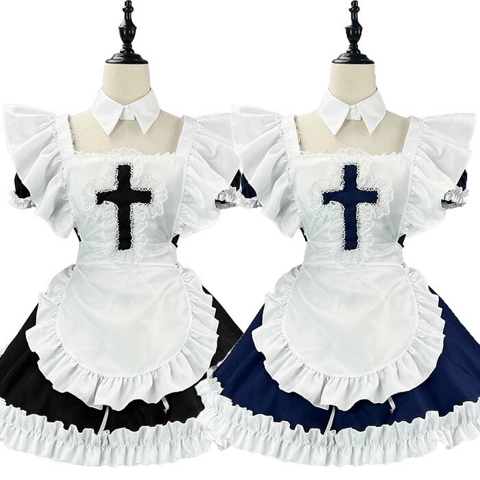 乐天商城 - メイド服 コスプレ衣装 半袖 可愛いメイド ロリータワンピース メイド衣装 ハロウィン 仮装 コスチューム こすぷれ コス 大きいサイズ レディース 大人 ハロウィンコスプレ コスプレ 衣装 制服 喫茶店 変装 エプロン ゴスロリワンピース パーティー イベント 学園祭 文化祭