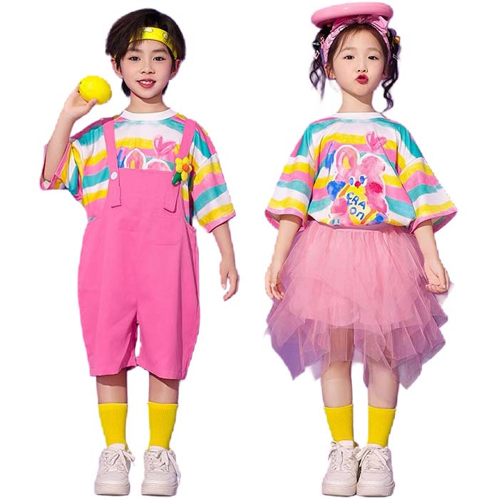 キッズ子供用ダンス衣装上下セットか...