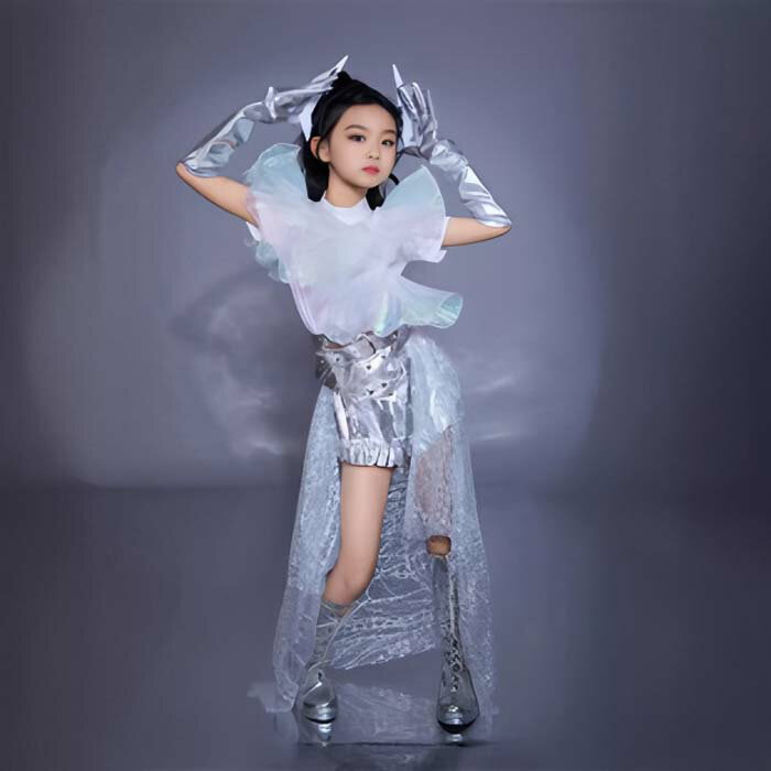 樂天商城 - キッズ ダンス衣装 キラキラ 舞台ステージ衣装 セットアップ 女の子 モデルショー 舞台衣装 ジャズ ヒップホップダンス衣装 チアガール衣装 文化祭 応援団 演出服 団体服 イベント 子供 コスプレ衣装 コスチューム衣装 新年会 発表会 ダンス衣装 撮影衣装