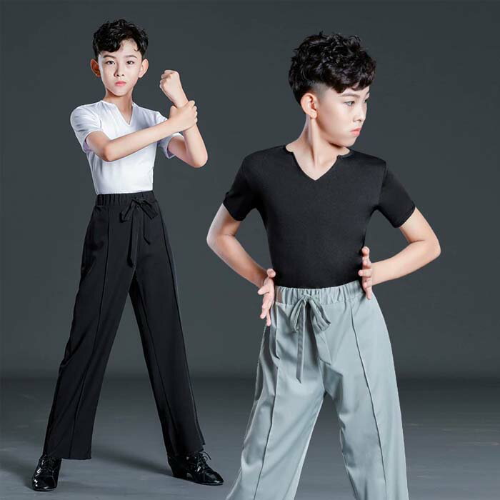 乐天商城 - 子供 ラテンダンス衣装 キッズ 男の子 ラテンダンスウエア 半袖 長袖 上下 2点セット キッズ用 ダンス服 ラテンダンス 競技 ダンス 練習着 舞台ステージ 衣装 ダンス 発表会 演出服 団体服 学園際 イベント ジュニア 社交ダンス衣装 110-180cm