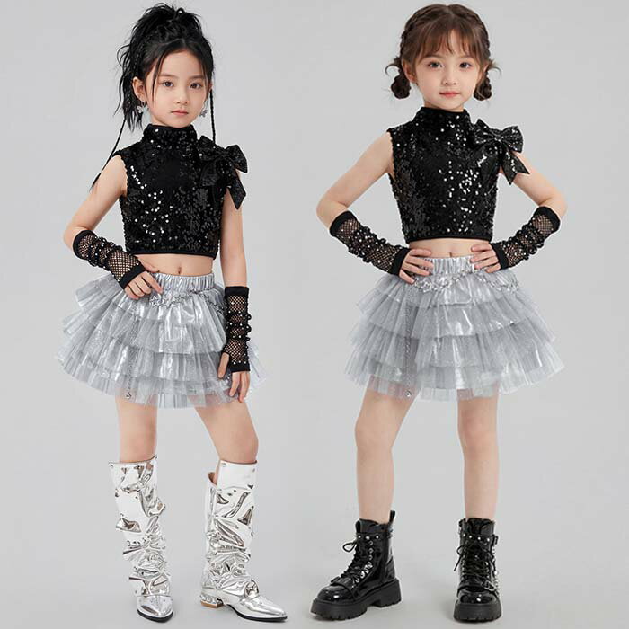 乐天商城 - キッズダンス衣装 セットアップ 子供服 ヒップホップ 女の子 ジャッズダンス スパンコール トップス スカート 子供ダンス 女の子 チアガール 衣装 ガールズ 可愛い ジャズ ダンス 衣装 ダンス 服 HIPHOP ジュニア 舞台 ステージ衣装 ダンス 発表会 団体 演出服 チームダンス