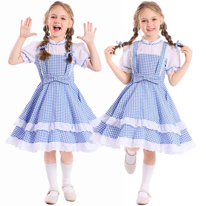 Rakuten - ダンス衣装 女の子 ワンピース かわいい チェック柄 ワンピース 子供 レースドレス Aライン 可愛い 半袖ワンピース 膝丈 イベント ステージ衣装 舞台お揃い 団服 演出服 ダンス発表会 コスプレ衣装 仮装用