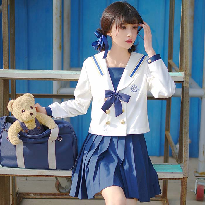 セーラー服 JK制服 上下セット ハロウィン コスプレ衣装 レディース 制服 コスプレ セーラー服 女子制服 学生服 制服 女子高校生 卒業式 入学式 コスチューム 長袖 セーラー服 コスプレ衣装 可愛い JK服 学園祭 大人 ハロウィン コスチューム 仮装 衣装