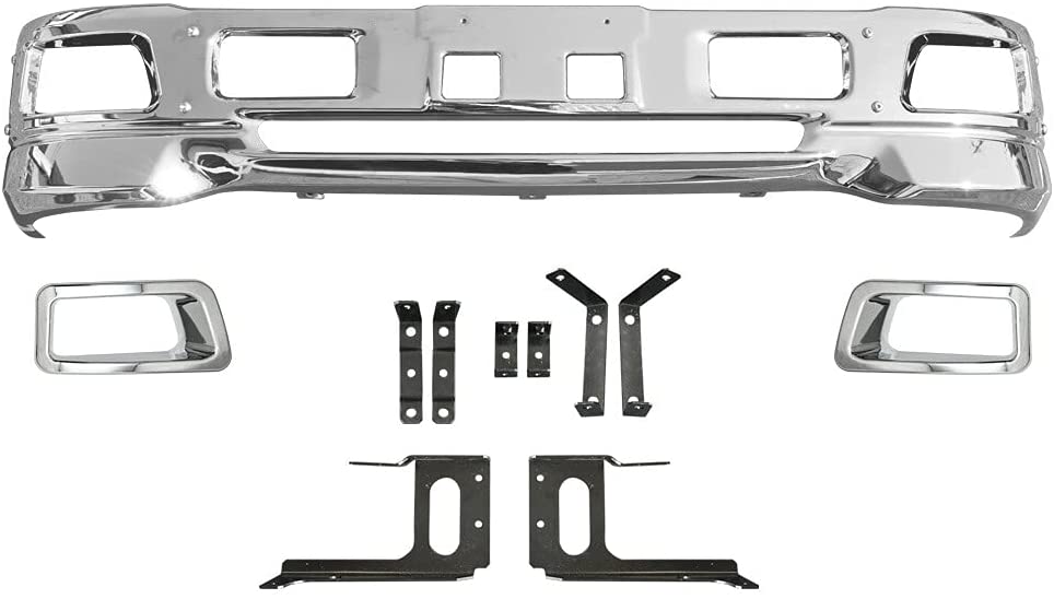 いすず 07 エルフ 標準 ローキャンプ トラック トラック用品 フォグカバー ISUZU フロント バンパー メッキフロントバンパー ドレスアップ ガーニッシュ クロームメッキいすゞ 07エルフ バンパー 標準 ローキャンプ メッキ フロント バンパー フォグランプ対応 エアダム一体型 エアロ 外装 トラック パーツ デコトラ カスタム 幅1675mm