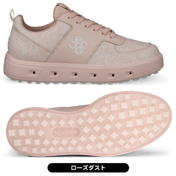 【11/1限定★抽選100%Pバック★要エントリー+最大10%オフCP配布中】 最大10%OFFクーポン発行中【10/21〜10/29】 レディース エコー 2025 ストリート 720 グラフィック 110723 スパイクレス ゴルフシューズ 女性用 珍しい おしゃれ おすすめ 人気