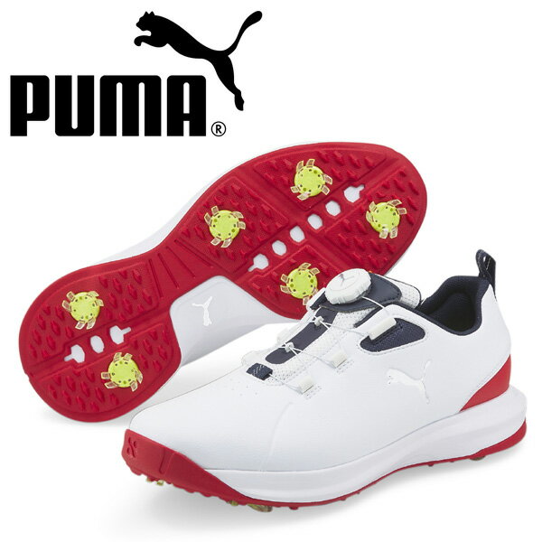 ★8/4〜8/11 最大10,000円OFFクーポンあり★《今日だす》プーマ　2022　フュージョン　FX　DISC　195029−04　ゴルフシューズのサムネイル
