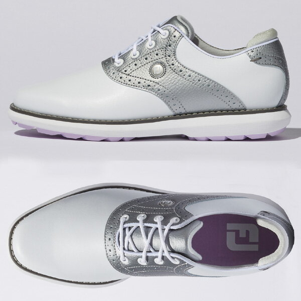 【11/10限定★抽選100%Pバック★要エントリー+最大10%オフCP配布中】 【レディス／女性用】フットジョイ 2023 トラディションズ スパイクレス 97897W ゴルフシューズ 珍しい おしゃれ おすすめ 人気