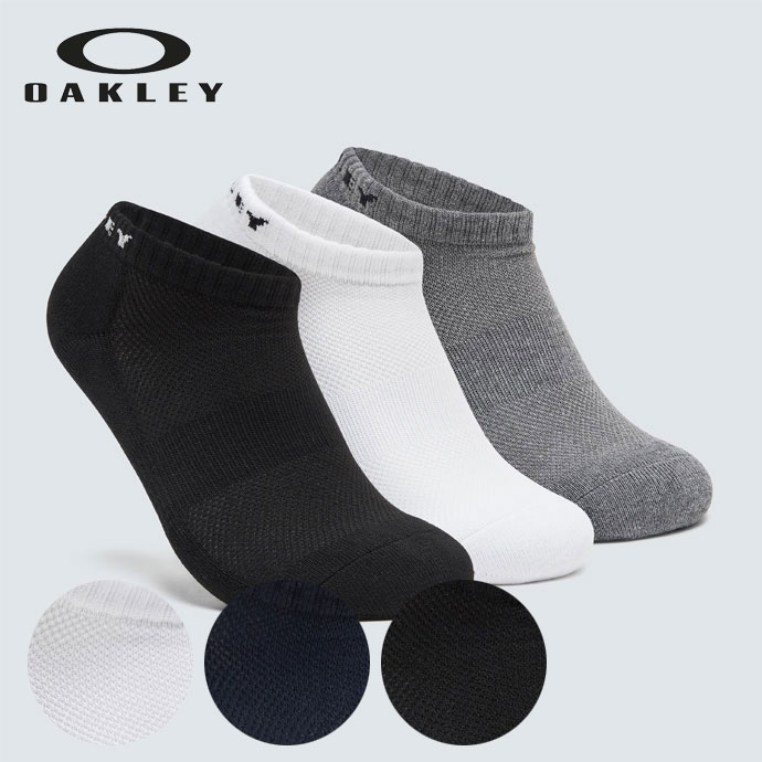 最大10%OFFクーポン発行中【11/19〜11/28】 ゴルフウェア オークリー ソックス 3P No Show Socks 93251 メンズ