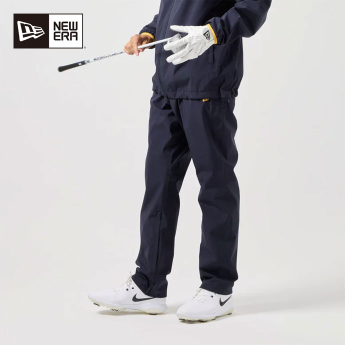 最大10%OFFクーポン発行中【11/01〜11/13】 ゴルフウェア ニューエラ レインウェア RAIN PANTS NVY 14669849 メンズ
