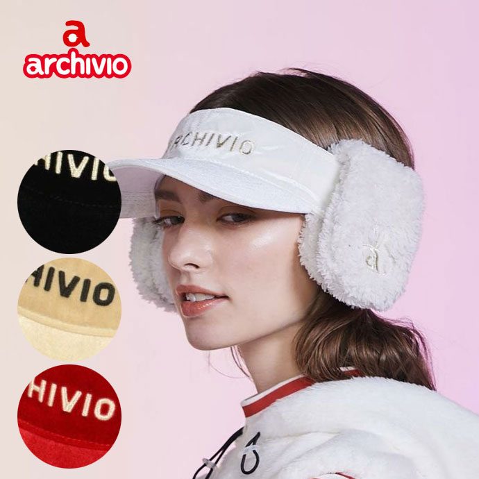 最大10%OFFクーポン発行中【11/19〜11/28】 ゴルフウェア アルチビオ バイザー 耳当付ベロアサンバイザ..