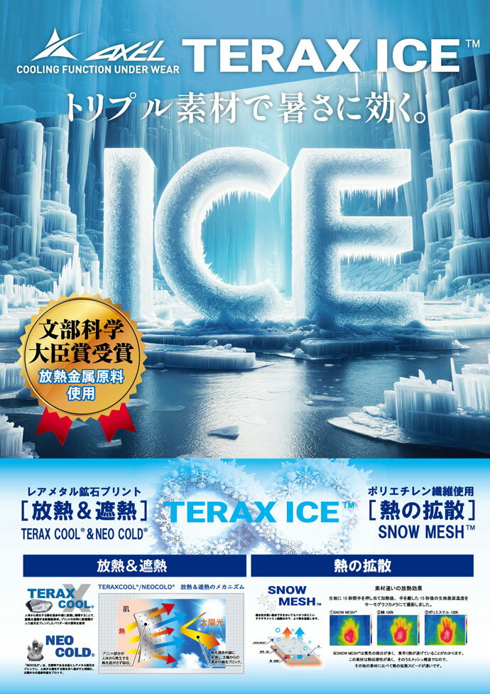 【11/15限定★抽選100%Pバック★要エントリー+最大10%オフCP配布中】 《あす楽》アクセル テラックス半袖Vネックアンダーウェア AXUW24103