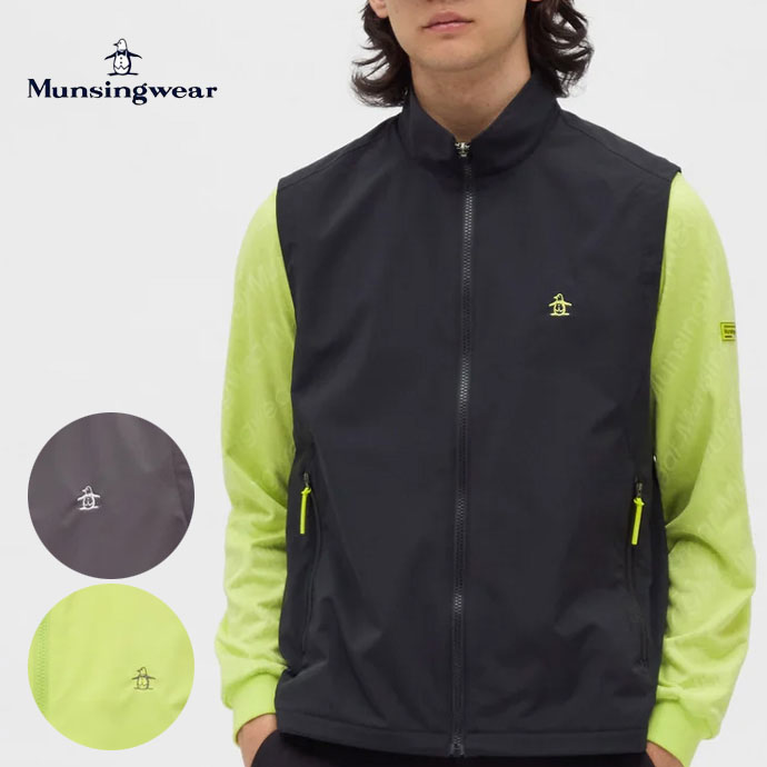 【11/18限定★抽選100%Pバック★要エントリー+最大10%オフCP配布中】 ゴルフウェア マンシング ベスト 防風蓄熱保温アウターベスト MG5FVE22M メンズ