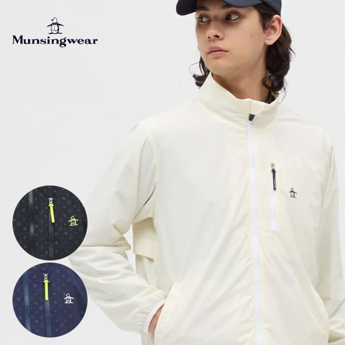 ゴルフウェア マンシング アウター ストレッチエンボス柄ブルゾン MG5FJK20M メンズ