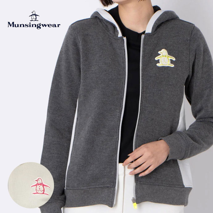 【11/10限定★抽選100%Pバック★要エントリー+最大10%オフCP配布中】 ゴルフウェア マンシング アウター 親子インレー前開きフーディー MG5FSW23L レディース