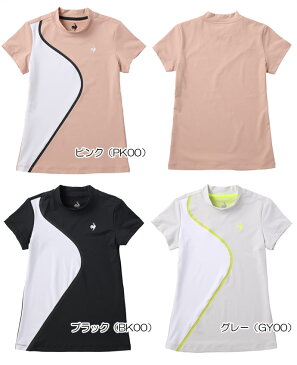 ★SUPERSALE 最大10,000円OFFクーポンあり★《今日だす》【マークダウン】【レディース/女性用】ルコック 半袖モックネックシャツ QGWTJA20