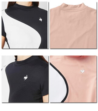 ★SUPERSALE 最大10,000円OFFクーポンあり★《今日だす》【マークダウン】【レディース/女性用】ルコック 半袖モックネックシャツ QGWTJA20