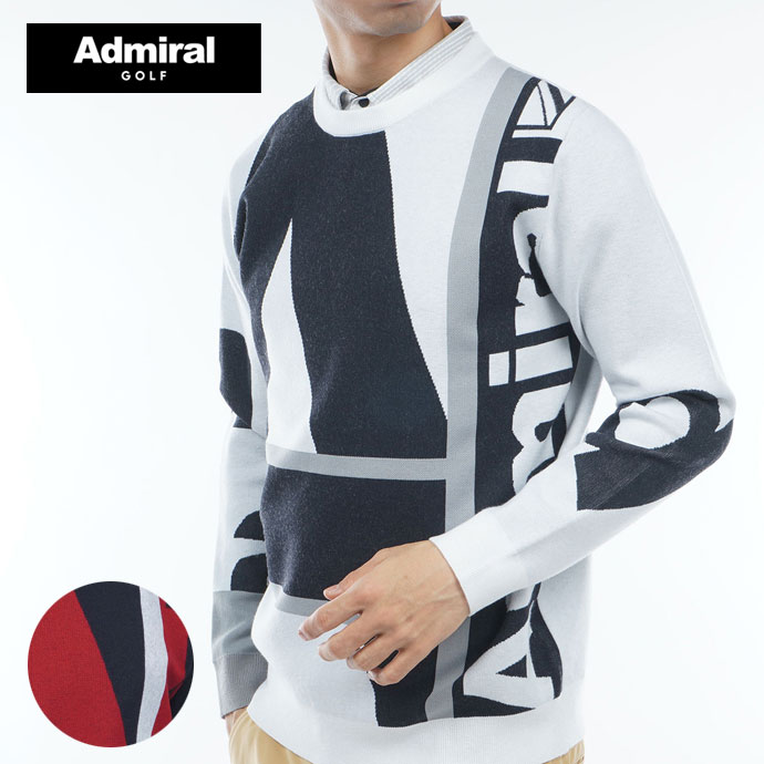 【10/15限定★ほぼ全商品10%オフCP配布中＋抽選100%Pバック★要エントリー】アドミラル ポップロゴジャカードクルーネックセーター ADMA367