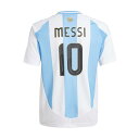 アディダス Adidas 【 Argentina 24/25 Messi Nn Jersey Youth White/Blue Burst 】 アルゼンチン ジャージ キッズ ベビー マタニティ キッズファッション トップス その他 ジュニア キッズ 白色 ホワイト 青色(4)