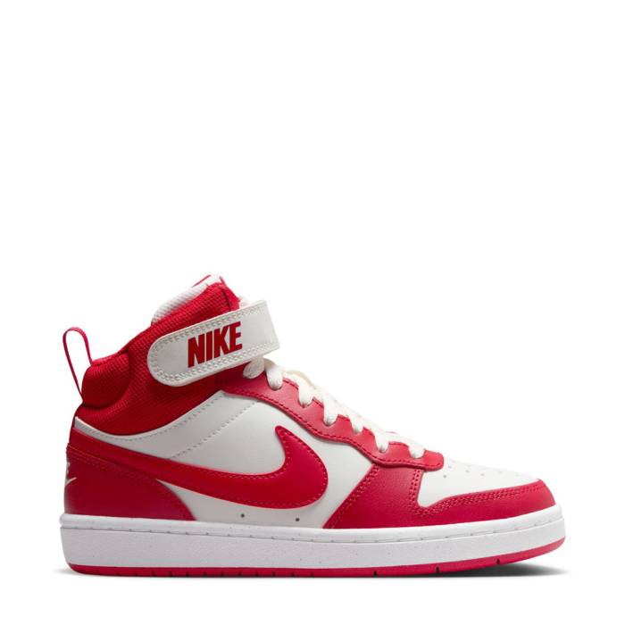 ナイキ Nike 【 Court Borough Mid 2 Youth Gym Red/Sail/White 】 コート ミッド ジュニア キッズ Red 赤...