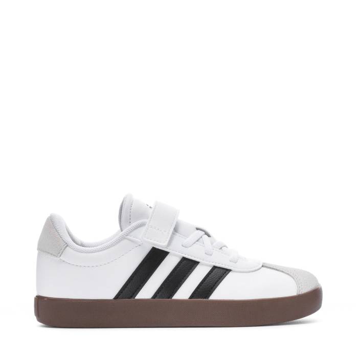 アディダス Adidas 【 Vl Court 3.0 Kids White/Grey/Gum 】 コート ジュニア キッズ 白色 ホワイト 灰色 グレー