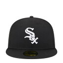 ニューエラ New Era 【 White Sox 125Th Anniversary Authentic Collection 5950 Unisex Black/White/Liquid Chrome Tpu Sp 】 白色 ホワイト オーセンティック コレクション バッグ 小物 ブランド雑貨 帽子 メンズ帽子 キャ