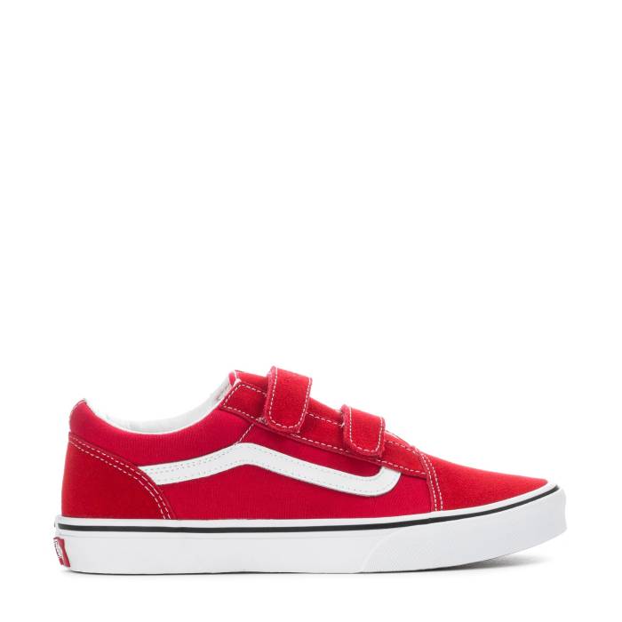 ヴァンズ Vans 【 Old Skool V Youth Racing Red 】 ジュニア キッズ Red 赤・レッド