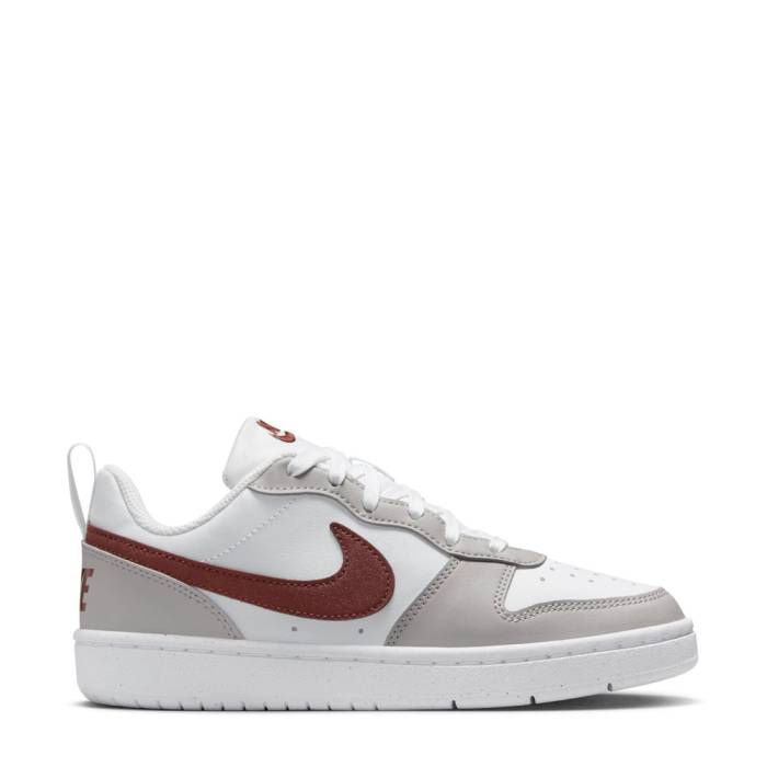 ナイキ Nike 【 Court Borough Low Recraft Youth White/Dark Pony/ Lt Iron Ore/White 】 ...