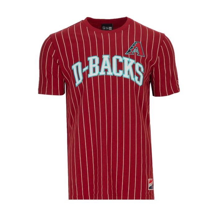 ニューエラ New Era 【 Diamondbacks Chrome Pinstripe Tee Mens Red 】 ダイヤモンドバックス Tシャツ..