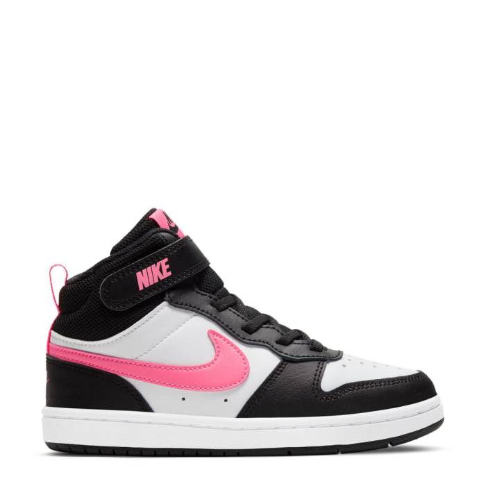 ʥ Nike  Court Borough Mid 2 Kids Black/Sunset Pulse/White   ߥå ˥ å ...