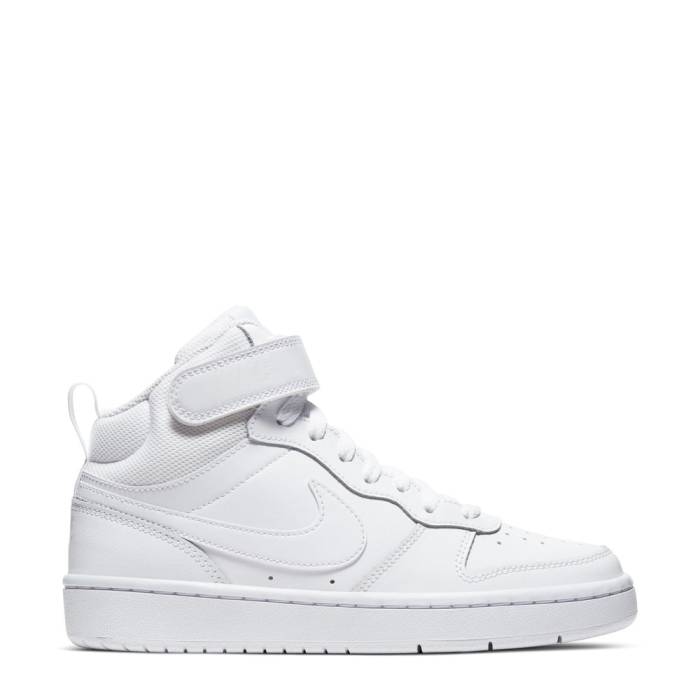ナイキ Nike 【 Court Borough Mid 2 Youth White/White/White 】 コート ミッド ジュニア キッズ 白色 ホワイ...