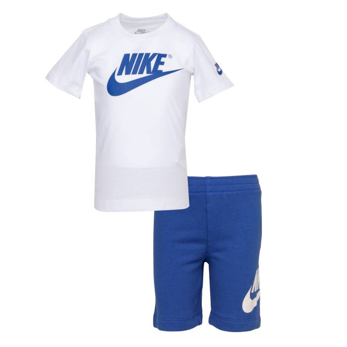 ナイキ Nike 【 Futura Short Set Kids White/Game Royal 】 キッズ ベビー マタニティ キッズファッシ..