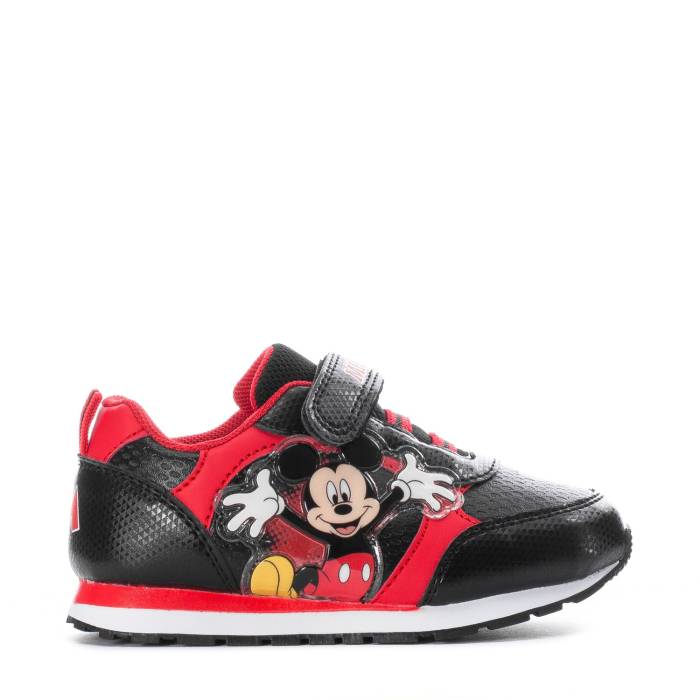Character 【 Mickey Retro Lighted Jogger Toddler Black/Red 】 レトロ ジョガーパンツ キッズ ベビ..