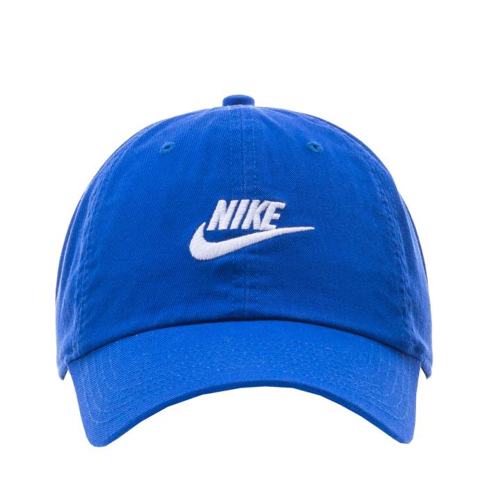 ナイキ Nike 【 Youth Unstructured Futura Wash Strapback Unisex Game Royal/White 】 子供用 ユニセ..
