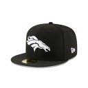 ニューエラ デンバー ブロンコス 黒色 ブラック 白色 ホワイト ニューエラ & メンズ 【 NEW ERA DENVER BRONCOS BLACK WHITE 59FIFTY FITTED / 】 バッグ キャップ 帽子 メンズキャップ 帽子 キャップ