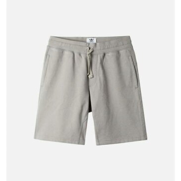 アディダス メンズ ショーツ ハーフパンツ ソリッド 灰色 グレー + 【 ADIDAS CONSORTIUM WINGS HORNS BONDED LINEN MENS SHORTS SOLID GREY 】