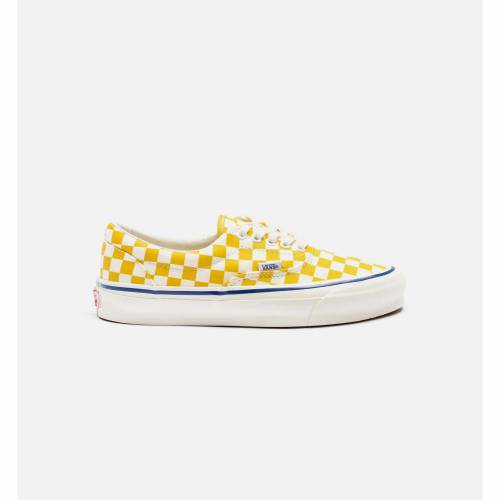 ヴァンズ バンズ ボルト メンズ ライフスタイル 黄色 イエロー 白色 ホワイト MEN'S スニーカー 【 VANS YELLOW VAULT OG ERA LX CHECKERBOARD LIFESTYLE SHOE WHITE 】