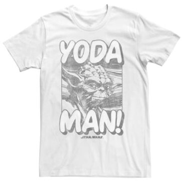 LICENSED CHARACTER キャラクター グラフィック Tシャツ 白 ホワイト 【 WHITE LICENSED CHARACTER STAR WARS YODA MAN POSTER GRAPHIC TEE 】 メンズファッション トップス Tシャツ カットソー