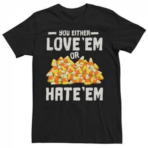 LICENSED CHARACTER キャラクター Tシャツ 黒色 ブラック 'EM 【 LICENSED CHARACTER CANDY CORN LOVE OR HATE TEE BLACK 】 メンズファッション トップス Tシャツ カットソー