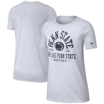 ナイキ NIKE 白色 ホワイト スケートボード ライオンズ パフォーマンス Tシャツ ペンシルバニアステイト ニッタニーライオンズ 【 STATE NIKE WHITE COTTON SLUB PERFORMANCE TSHIRT PST 】 レディースフ