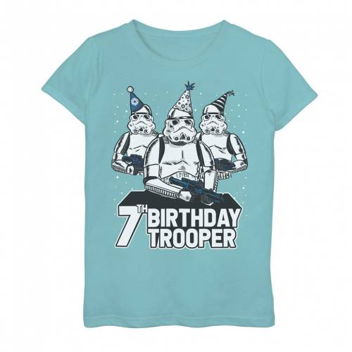 ストームトゥルーパー ハット キャップ 帽子 グラフィック Tシャツ 青色 ブルー スターウォーズ 【 STAR WARS STORMTROOPER PARTY HATS TRIO 7TH BIRTHDAY TROOPER GRAPHIC TEE / TAHI BLUE 】 キッズ ベビー マタニテ