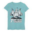 ストームトゥルーパー ハット キャップ 帽子 グラフィック Tシャツ 青色 ブルー スターウォーズ 【 STAR WARS STORMTROOPER PARTY HATS TRIO 7TH BIRTHDAY TROOPER GRAPHIC TEE / TAHI BLUE 】 キッズ ベビー マタニテ