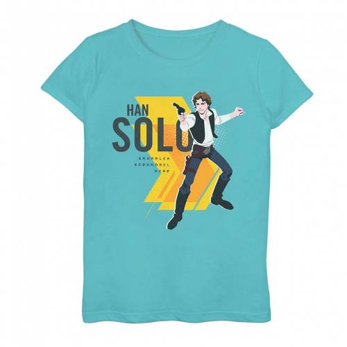 キャラクター ギャラクシー グラフィック Tシャツ 青色 ブルー スターウォーズ 【 LICENSED CHARACTER STAR WARS GALAXY OF ADVENTURES HAN SOLO GRAPHIC TEE / TAHI BLUE 】 キッズ ベビー マタニティ トップス カッ