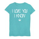 キャラクター グラフィック Tシャツ 青色 ブルー S' スターウォーズ 【 LICENSED CHARACTER 7-16 STAR WARS I KNOW GRAPHIC TEE / TAHI BLUE 】 キッズ ベビー マタニティ トップス カットソー