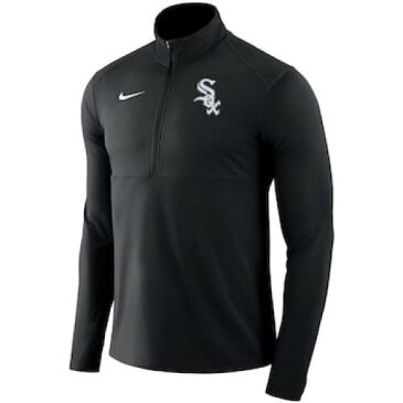 ナイキ NIKE 黒 ブラック シカゴ 白 ホワイト エレメント パフォーマンス 【 BLACK WHITE NIKE CHICAGO SOX DRY ELEMENT HALFZIP PERFORMANCE PULLOVER 】 メンズファッション コート ジャケット