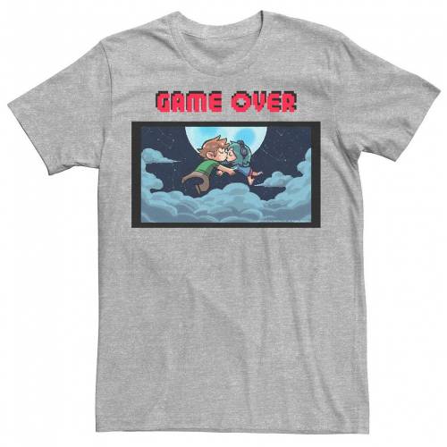 キャラクター ゲーム Tシャツ ヘザー VS. 【 LICENSED CHARACTER SCOTT PILGRIM THE WORLD GAME OVER KISS TEE / ATHLETIC HEATHER 】 メンズファッション トップス カットソー