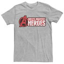 }[x TVc wU[ EARTH'S y MARVEL AVENGERS MIGHTIEST HEROES CHEST TEXT TEE / ATHLETIC HEATHER z Yt@bV gbvX Jbg\[