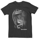 キャラクター Tシャツ 黒色 ブラック 【 LICENSED CHARACTER JURASSIC WORLD RAPTOR GRUNGE TEE / BLACK 】 メンズファッション トップス カットソー