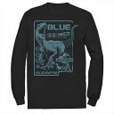 キャラクター 青色 ブルー Tシャツ 黒色 ブラック 【 LICENSED CHARACTER JURASSIC WORLD TWO BLUE RAPTOR S...
