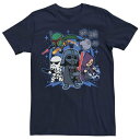 【★Fashion THE SALE★7/12午前10時迄】キャラクター チーム Tシャツ 紺色 ネイビー スターウォーズ 【 LICENSED CHARACTER STAR WARS VADER KAWAII CHIBI TEAM EMPIRE TEE / NAVY 】 メンズファッション トップス カットソー