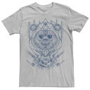 【★Fashion THE SALE★7/12午前10時迄】Tシャツ 銀色 シルバー スターウォーズ 【 STAR WARS EWOK AND ROSES GEOMETRIC POSTER TEE / SILVER 】 メンズファッション トップス カットソー